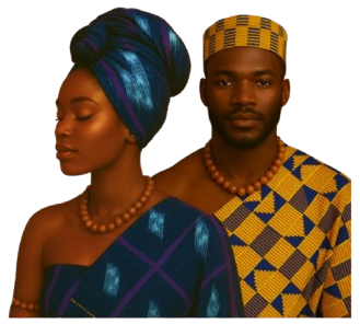 Mannequins portant des textiles africains